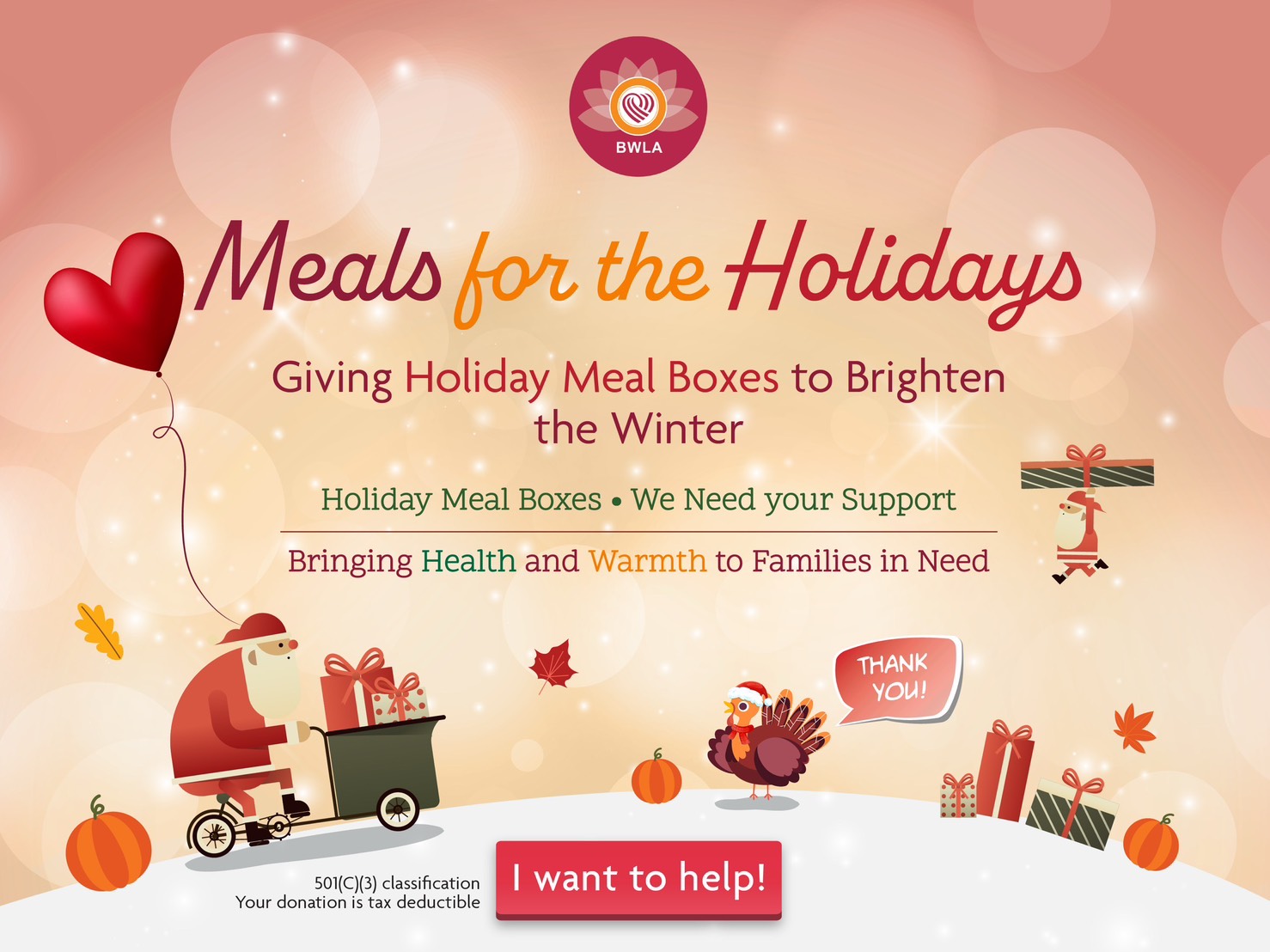 Meals for the Holidays — Giving holiday meal boxes to brighten the winter